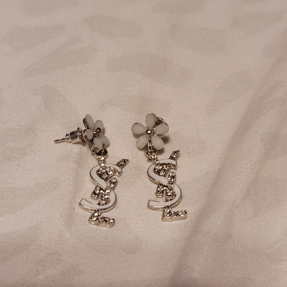 Silver stud earrings